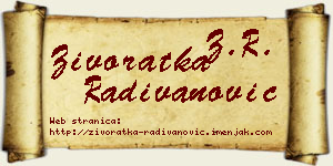 Živoratka Radivanović vizit kartica